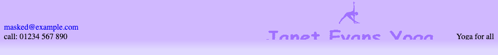 A banner with the central title squashed and misaligned to the right. Word wrapping has caused it to be clipped in a barely readable way.